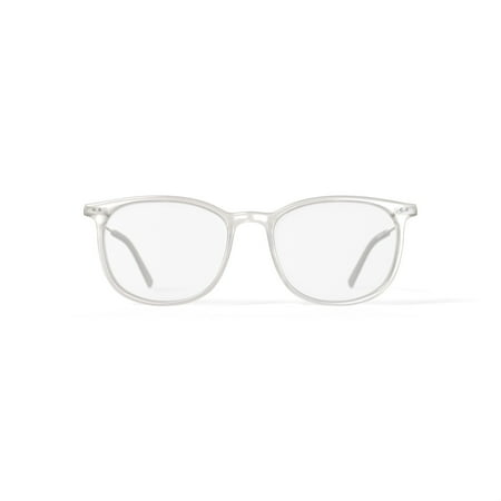 Walmart Men's MV003 Ademote Round Prescription Eyeglasses with Case, Crystal