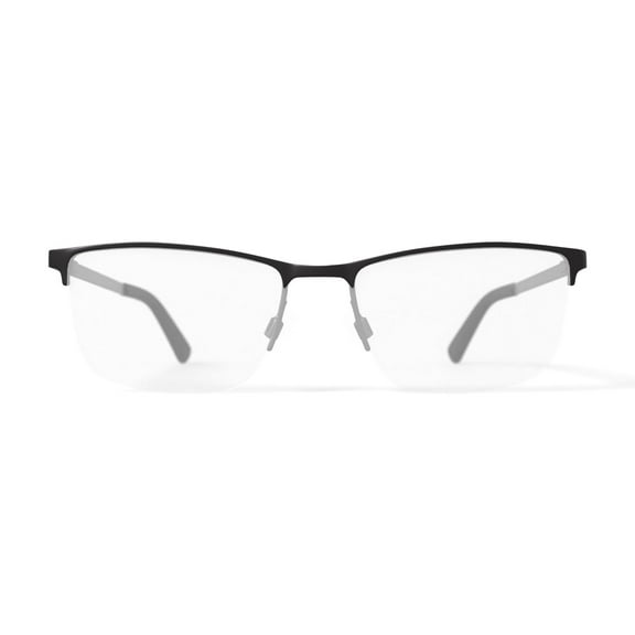 Walmart Men's MV012 Robb Rectangular Prescription Eyeglasses with Case, Silver