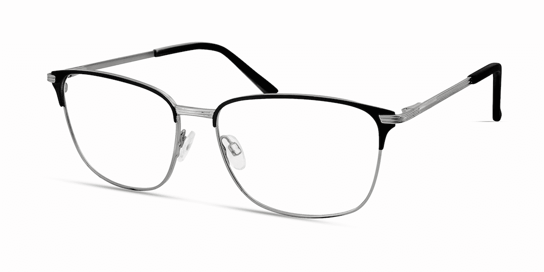 Walmart Men's Rx'able Eyeglasses, Mop44, Black Silver, 5716150