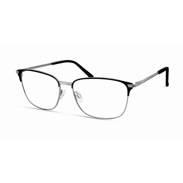 Walmart Men's Rx'able Eyeglasses, Mop44, Black Silver, 57-16-150