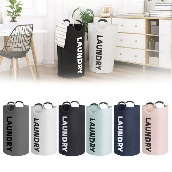 Walmart Outlet! Aminojy 90L Large Laundry Basket, Collapsible Laundry Bag, Freestanding Laundry Hamper, Waterproof Fabric With Foam Protected Aluminum Handles For College, Dorm, Family My Orders