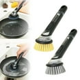thumbnail image 1 of Walmart Outlet! Aminojy Soap Dispensing Replacement Dish Brush, Dish Brush with Soap Dispenser, Kitchen Brush with Holder for Dishes Pots Pans Sink Cleaning, Pot Pan Sink Cleaning, 1 of 9