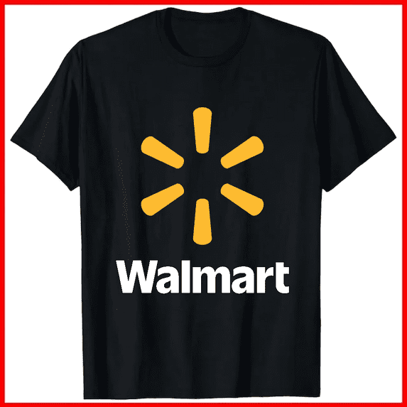 Walmart Store Classic Essential Black Retail Brand Apparel Unisex T-Shirt V50894, up to size 5XL