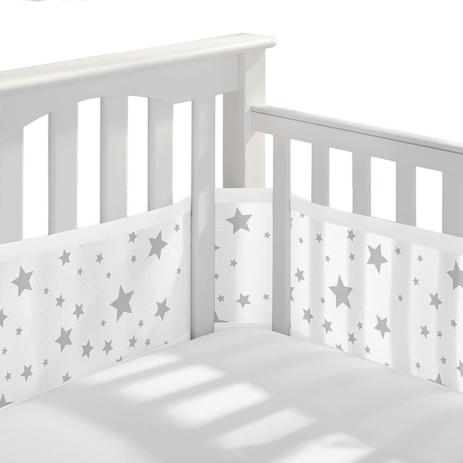 Walmart Week Sales Breathable Crib Bumper Grey Mesh Crib Bumper For
