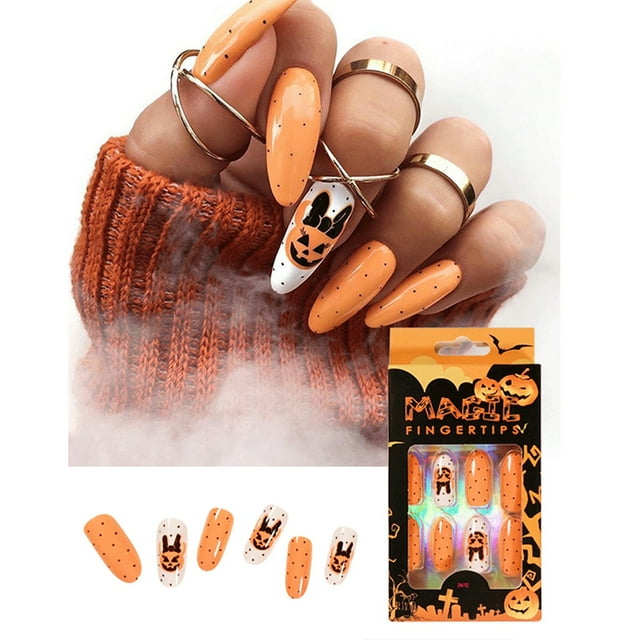 Walmart Week Sales Fake Nails,Halloween Extra Long Press On Nails