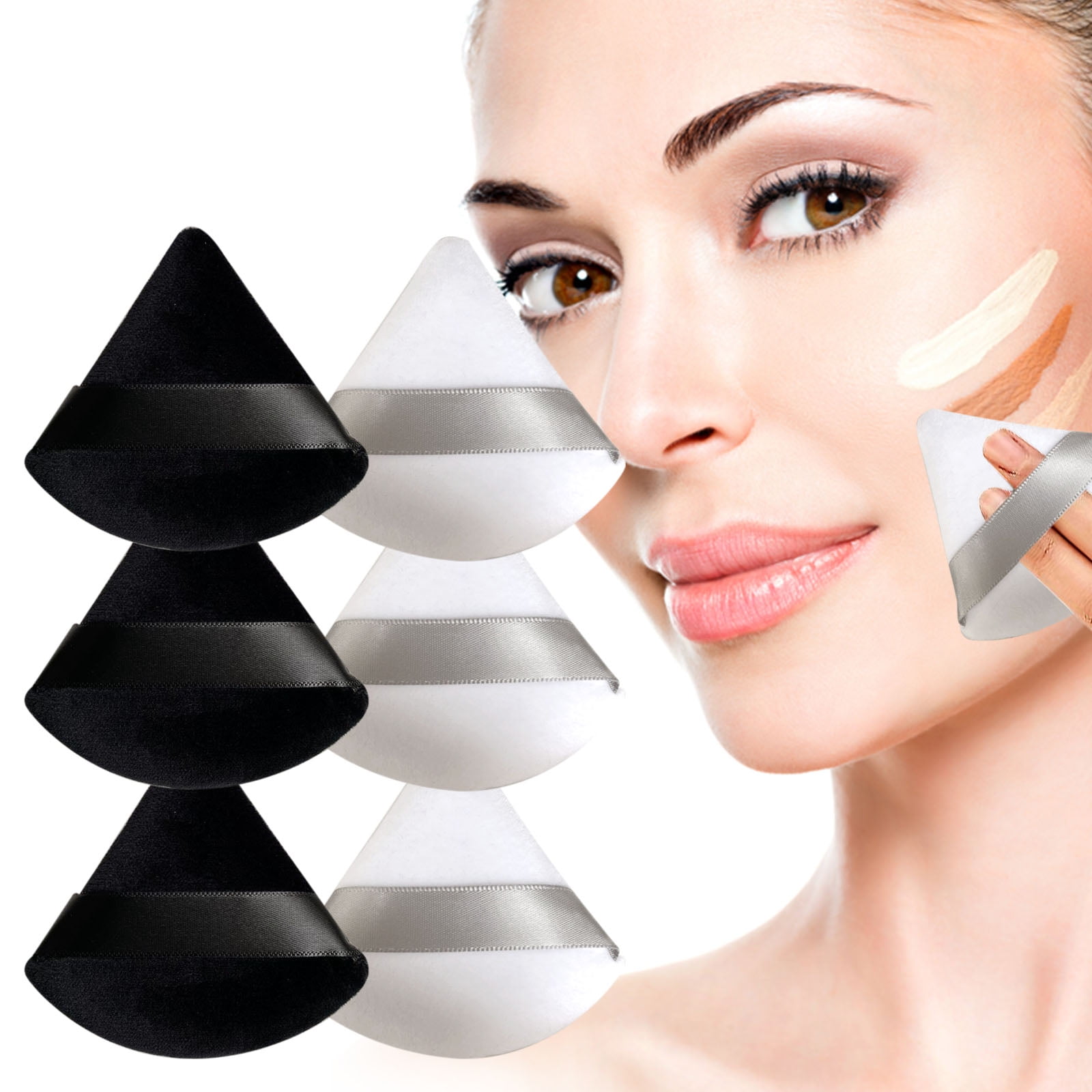 Walmart Week Sales Puff,6pc Triangle Powder Puff Soft Powder Puffs For Face Powder Velour Makeup