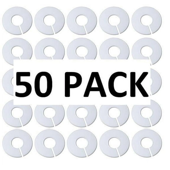 Walmart White Round Plastic Blank Rack Size Dividers - Multipack - 50 pk