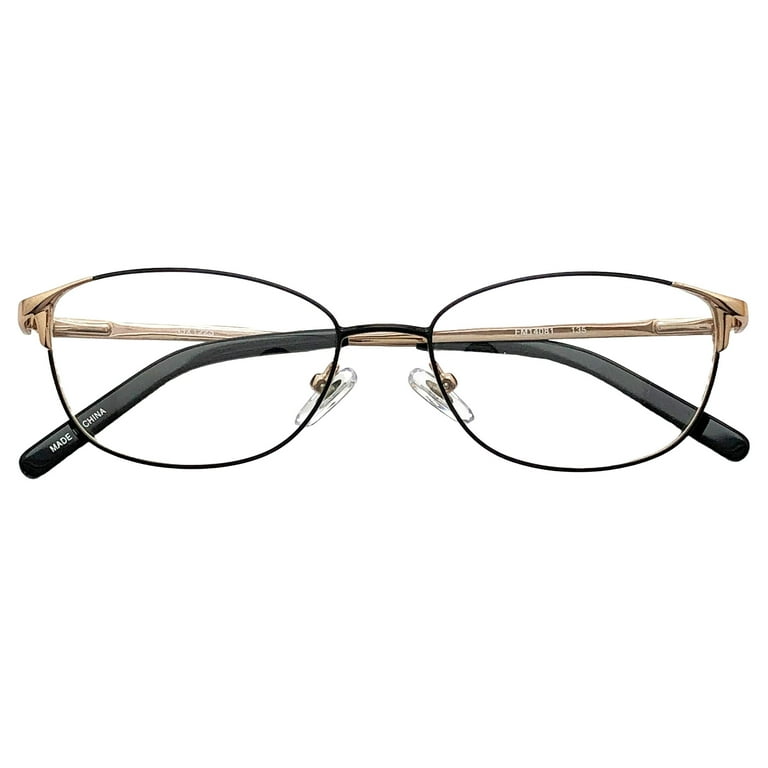 Walmart Women's Eyeglasses, FM14081, Black/Gold, 52-16-135, with Case Walmart Women's Eyeglasses, FM14081, Black/Gold, 52-16-135, with Case