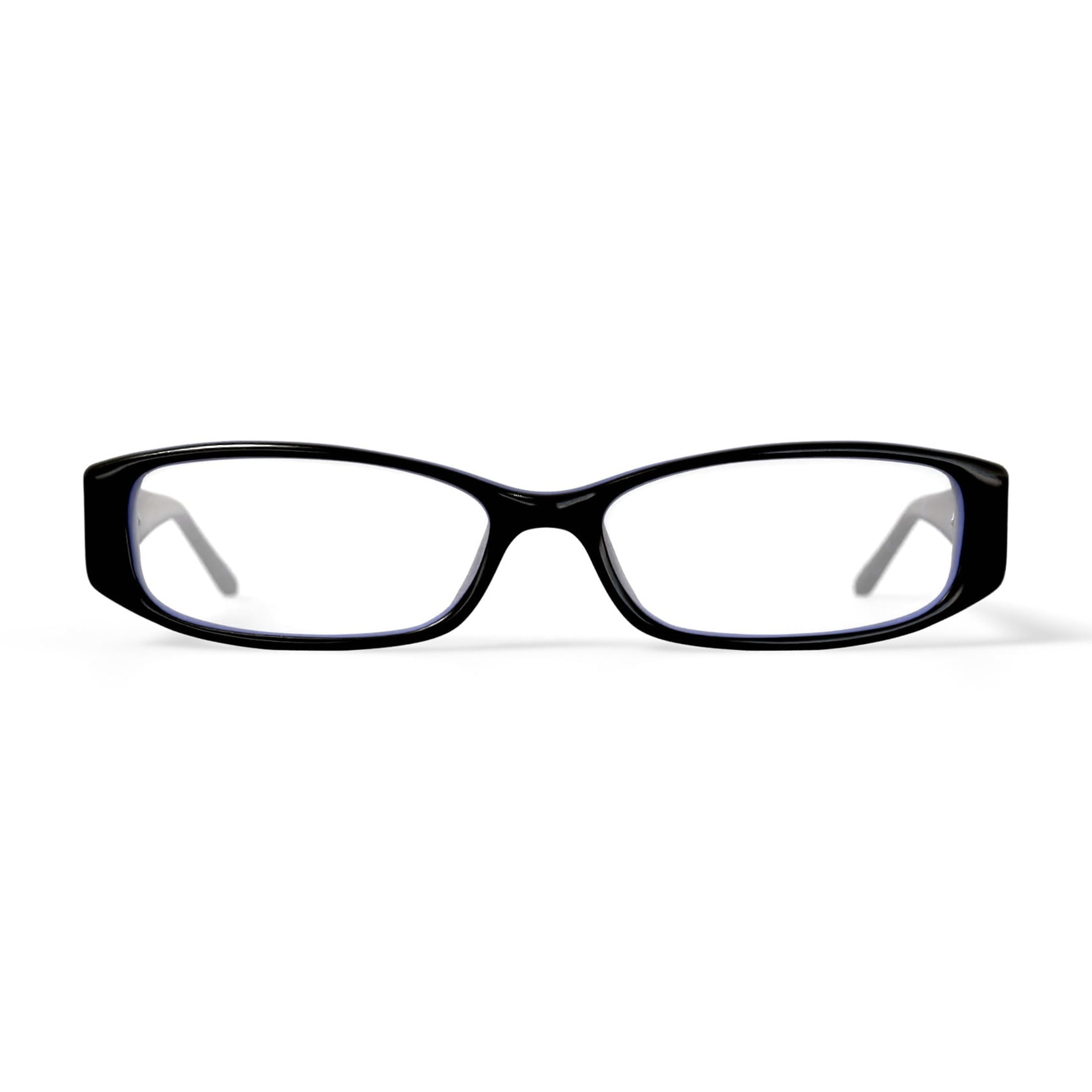 Walmart Women's FM14111 Rectangular Prescription Eyeglasses with Case, Black/Purple