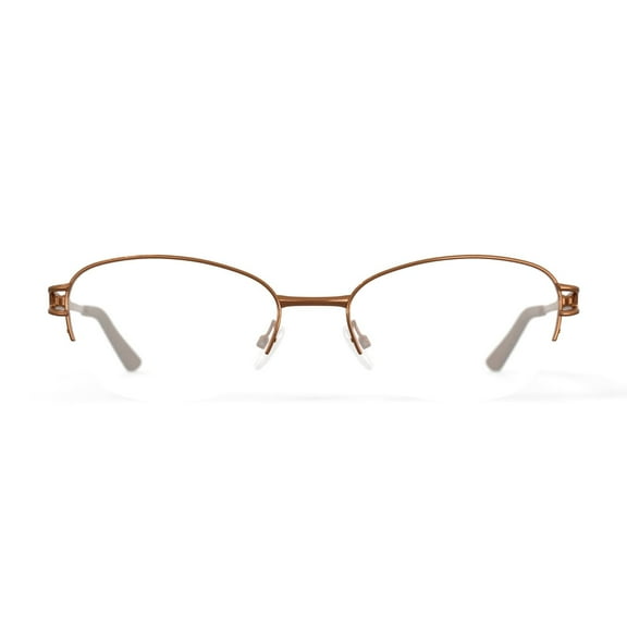 Walmart Women's FM17235 Oval Prescription Eyeglasses with Case, Gold