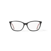 Walmart Women s FM17238 Square Prescription Eyeglassess with Case, Black/Red