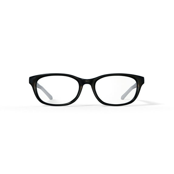Walmart Women's FM14115 Square Prescription Eyeglasses with Case, Black/Pearl White
