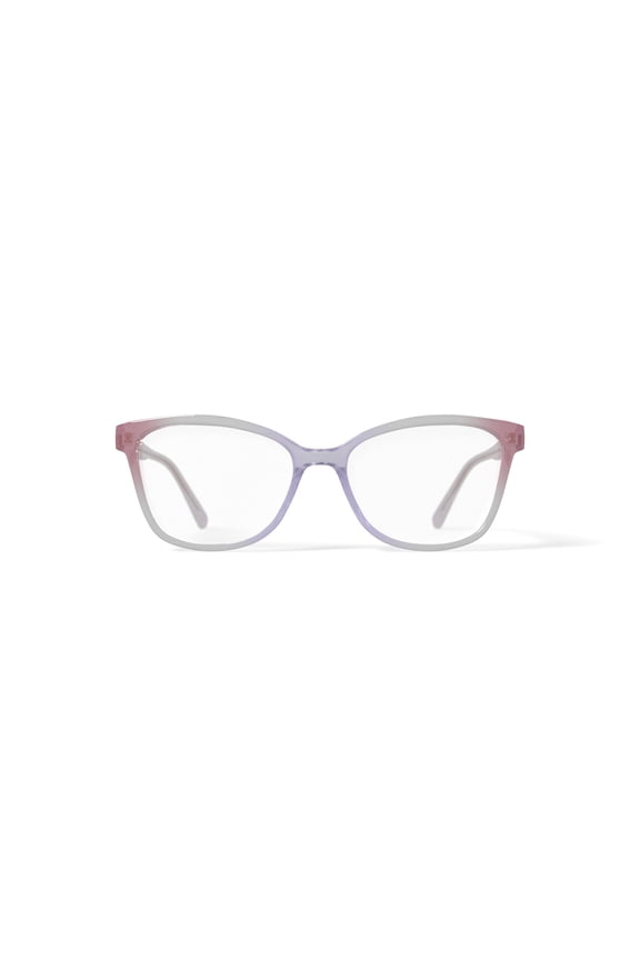 Women's MC009 Brooke Square Prescription Eyeglasses with Case, Pink Gradient