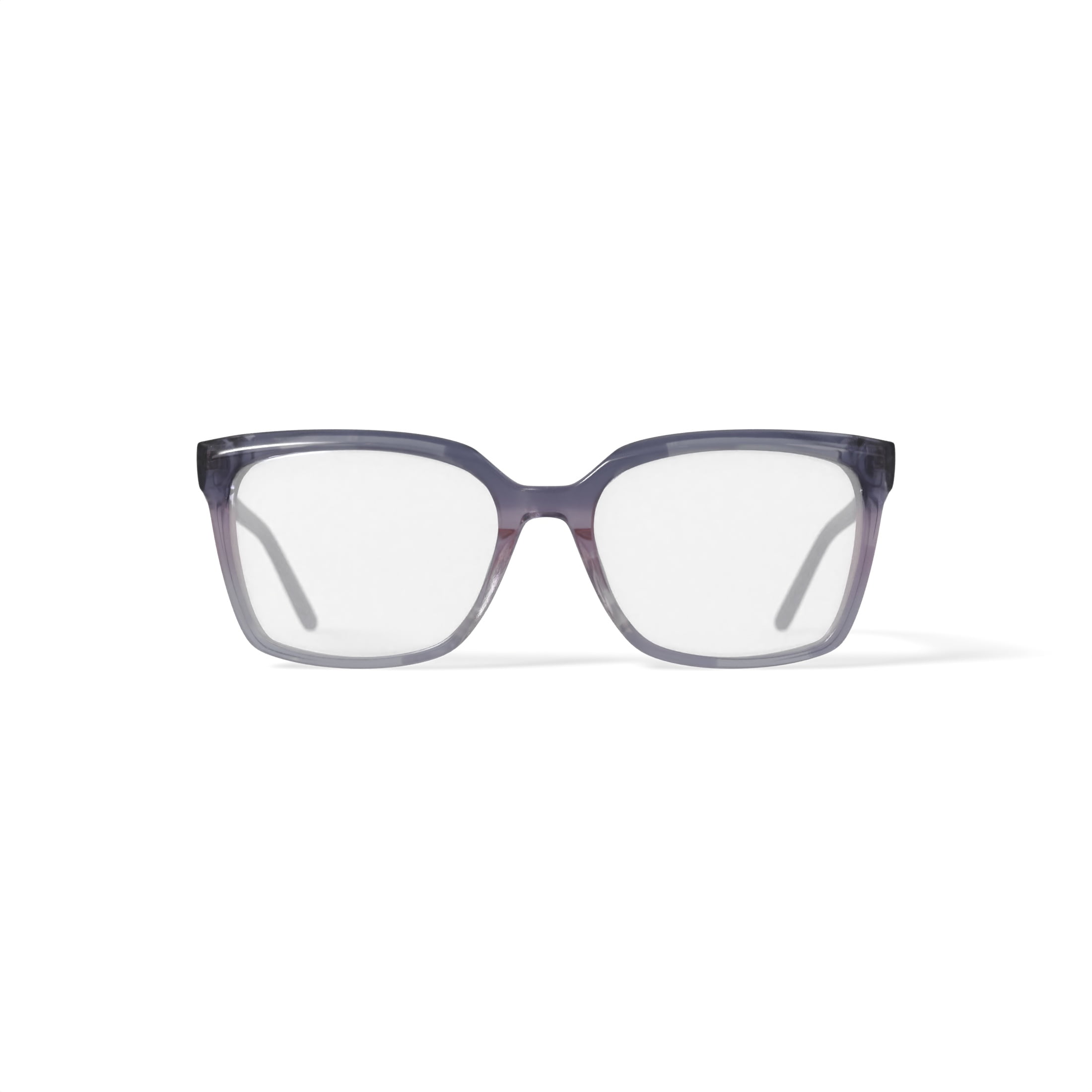 Transparent Gray Geek-Chic Square Geometric Eyeglasses - Medhi