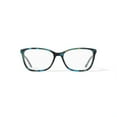 thumbnail image 1 of Walmart Women's MC015 Jasmine Square Prescription Eyeglasses with Case, Green Tortoise, 1 of 6