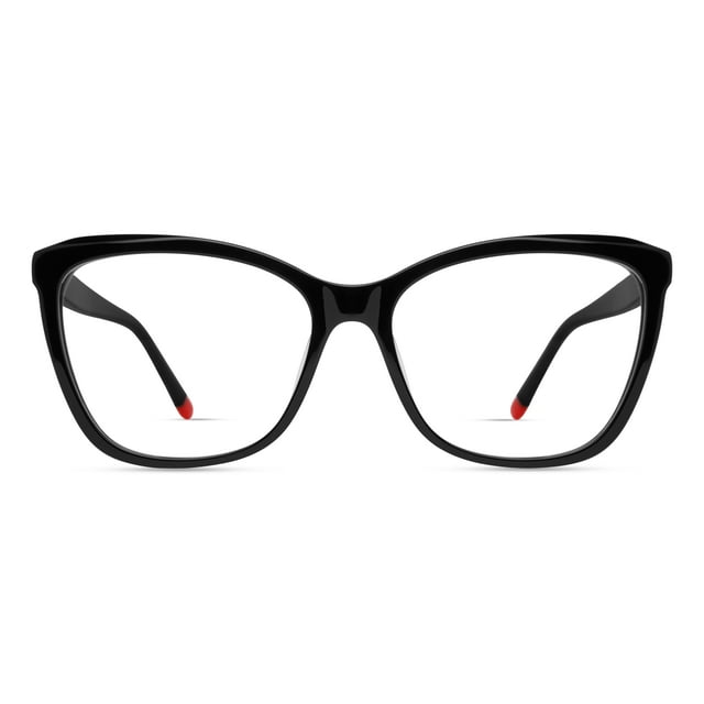 Walmart Women's Rectangle Eyeglasses, MV021 Karen, Black, with Case