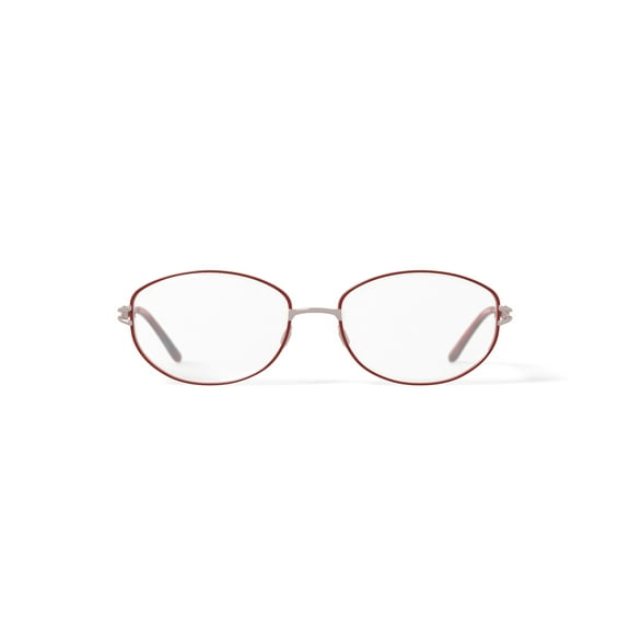 Walmart Women's MV028 Edith Oval Prescription Eyeglasses with Case, Red