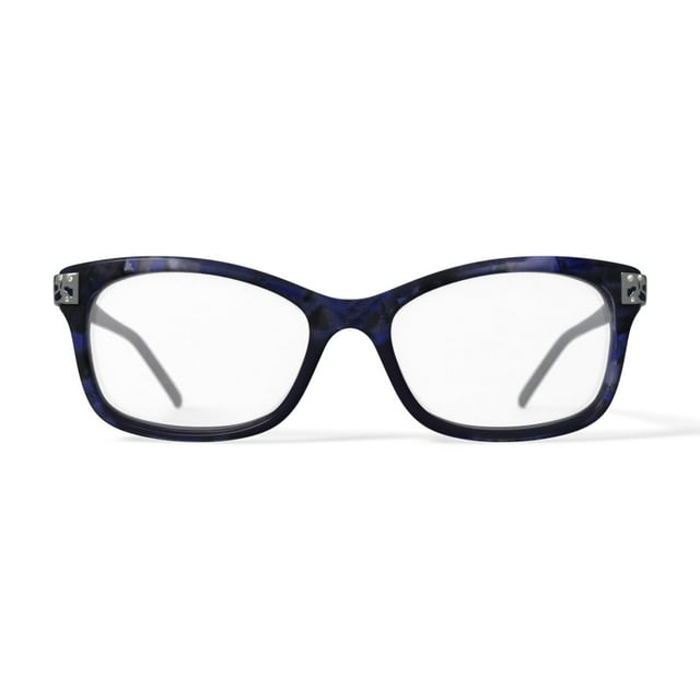 Walmart Women's WOP58 Prescription Eyeglasses with Case, Black/Blue Tortoise