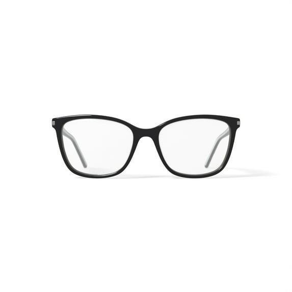 Walmart Women's XSLV03AS-01 Square Prescription Eyeglasses with Case, Black