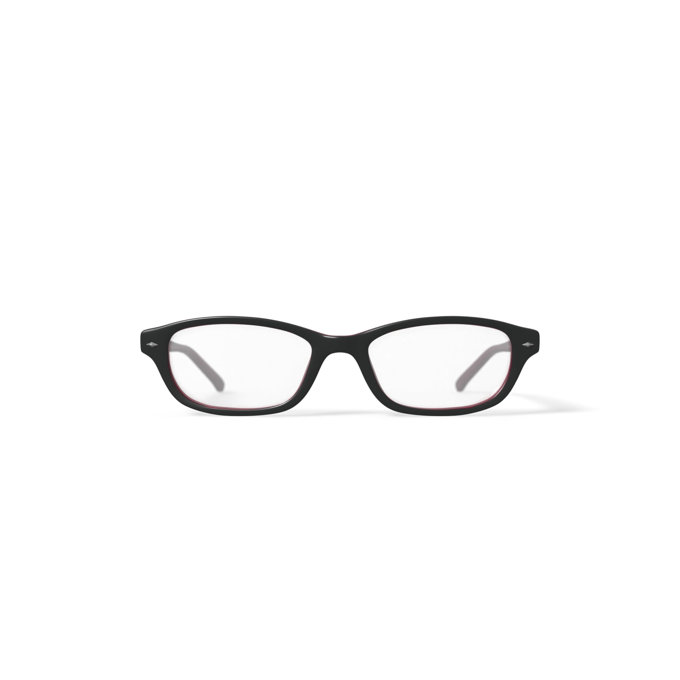 Walmart Youth FM14113 Rectangular Prescription Eyeglasses with Case, Black/Purple