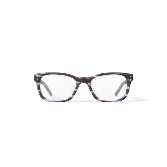 Walmart Youth FM13069 Square Prescription Eyeglasses with Case, Green/Purple Stripes