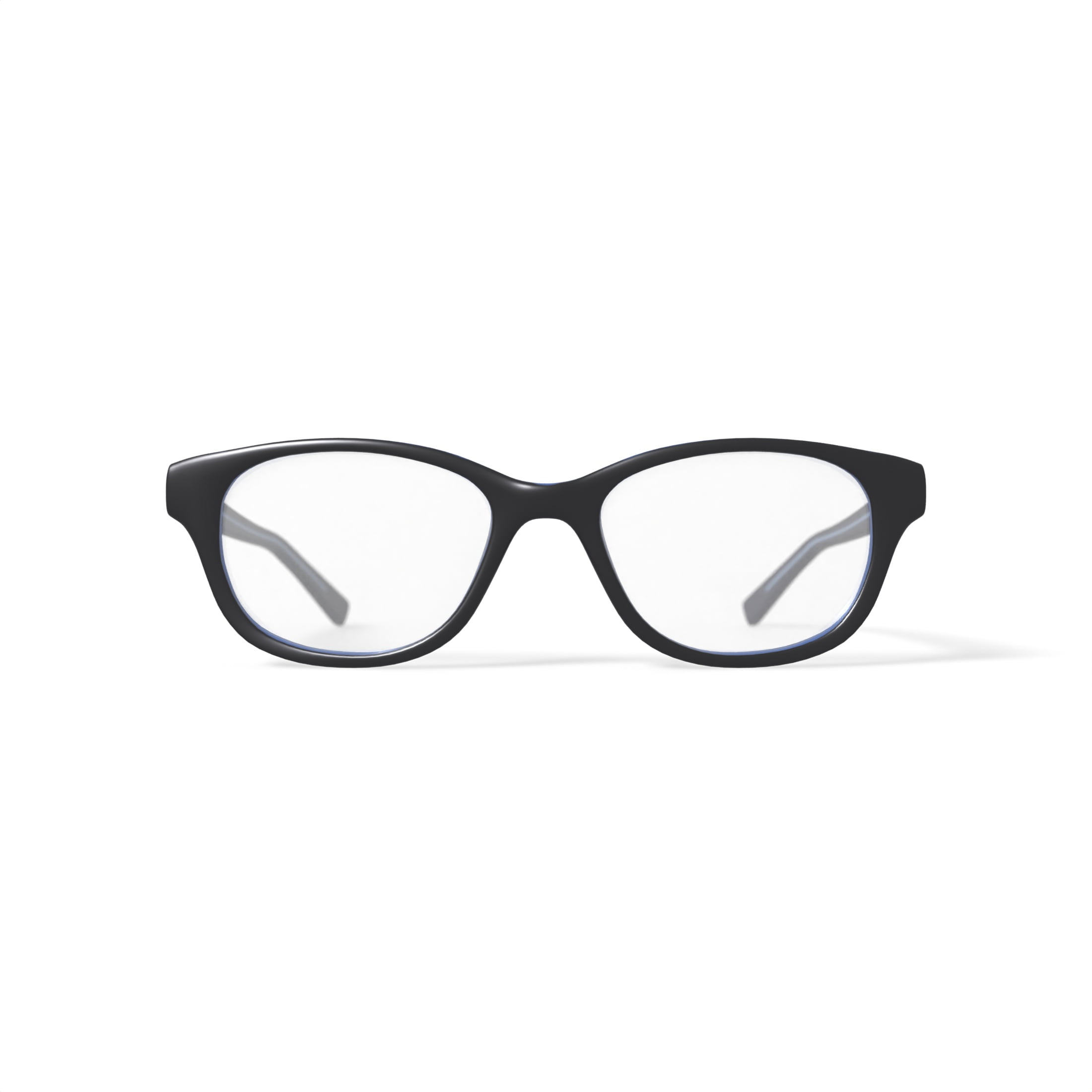 Walmart Youth FM14044 Square Prescription Eyeglasses with Case, Black/Blue