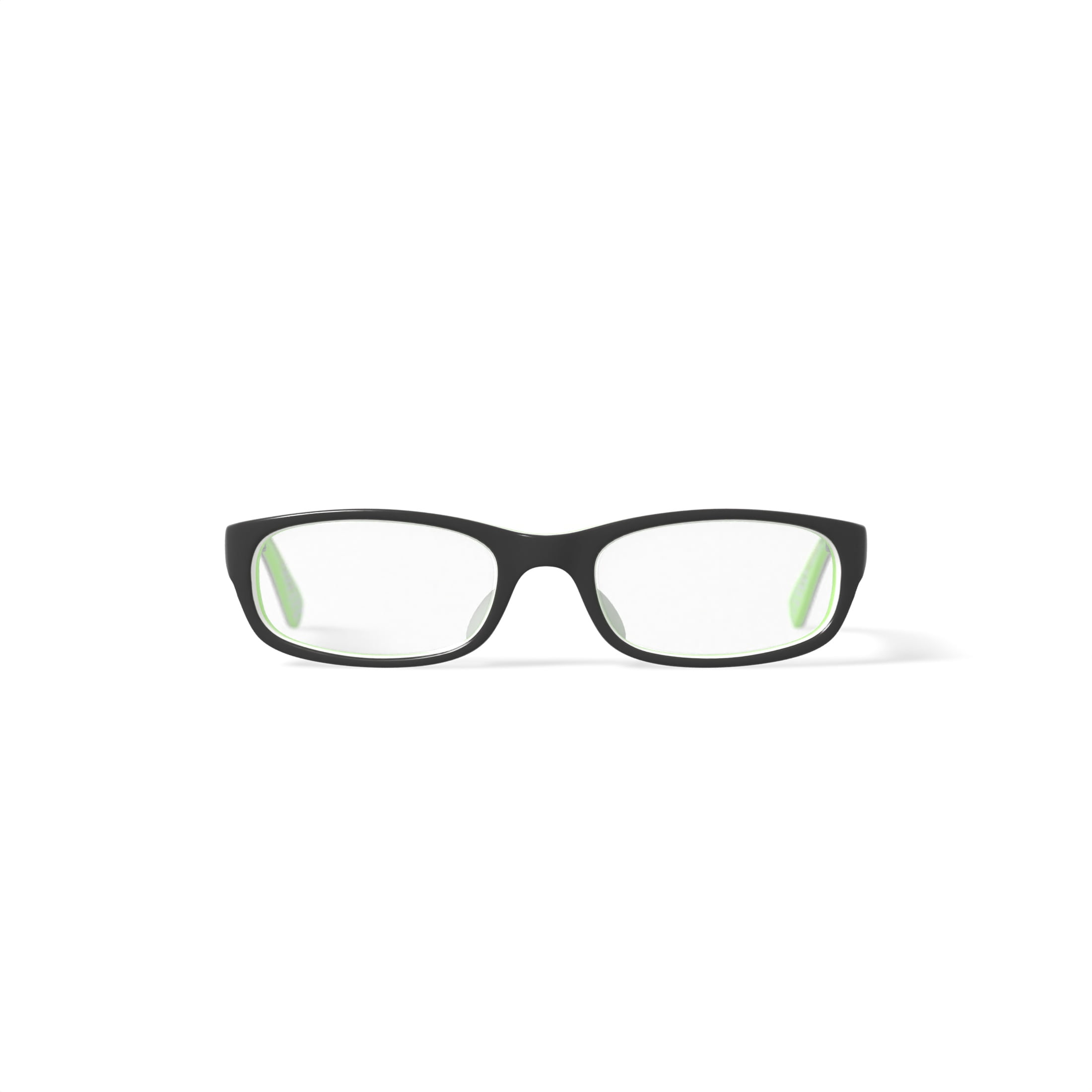 Walmart Youth AG151077 Rectangular Prescription Eyeglasses with Case, Black/Green