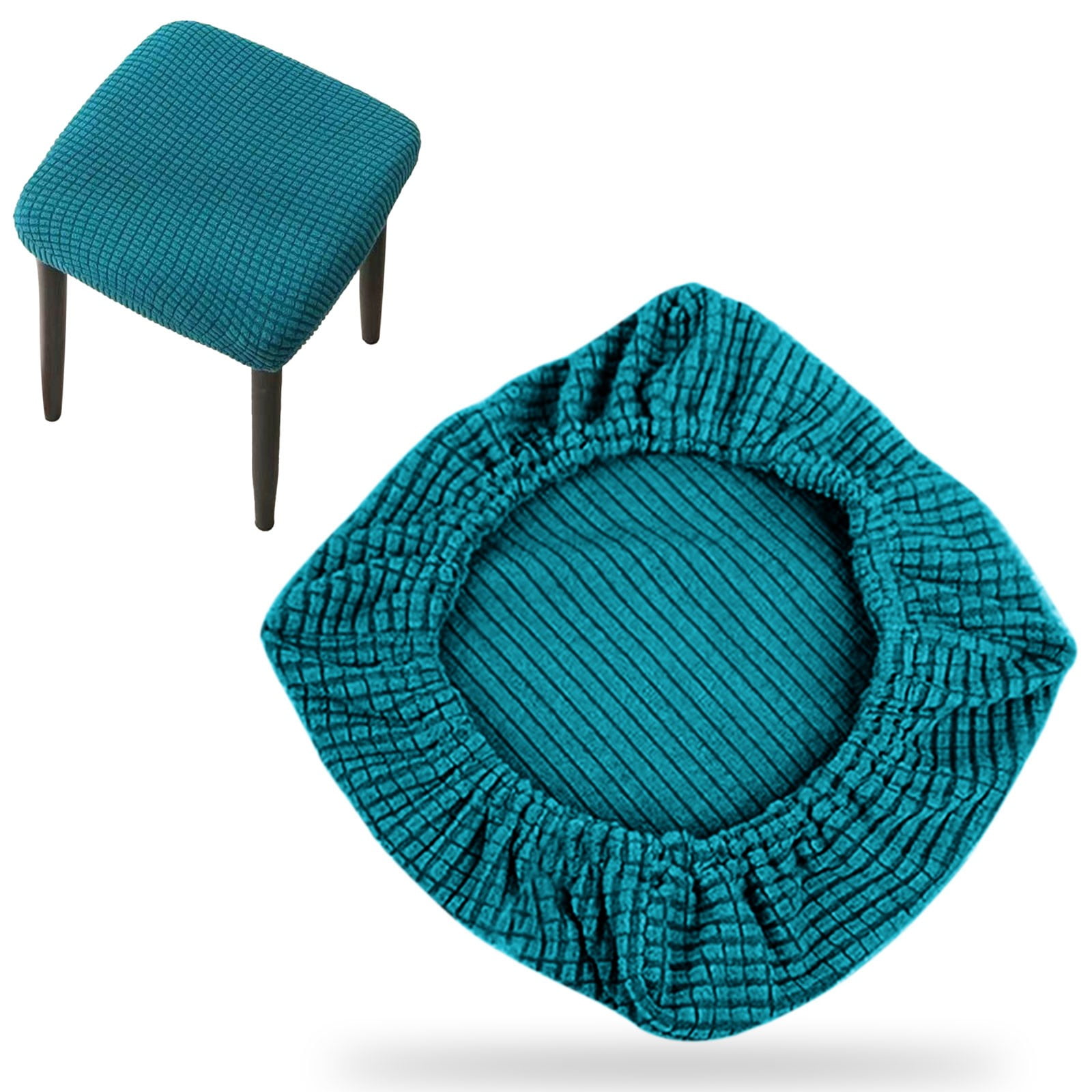 Walmart week Deals Vanity Stool Covers Square Dining Chair Seat Covers For Wedding Party Bar Hotel Stretch Stool Cover With Non Slip Design Walmart