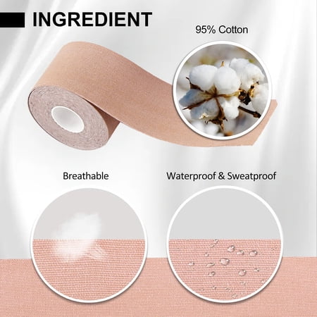 Walmeck 1 Invisible Chest Lift Tape Breathable Waterproof Body Tape -sagging Self-adhesive Lift Sports Bandage