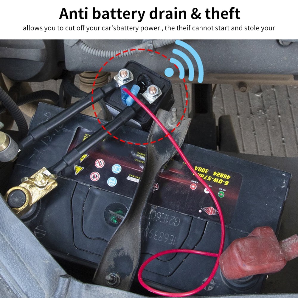 Walmeck 12V DC 200A Remote Battery Disconnect Circuit Changer, Battery
