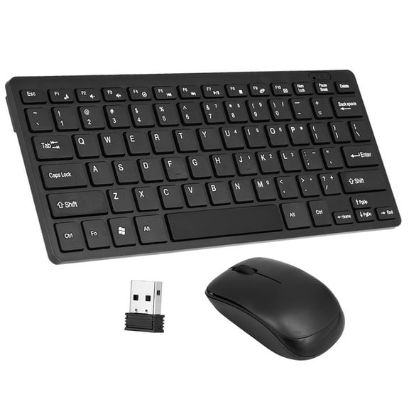 Walmeck 2.4GHz Wireless Keyboard Mouse Combo Ultra Thin w/ USB Receiver Adapter Protective Cover for Desktop Notebook Laptop Android