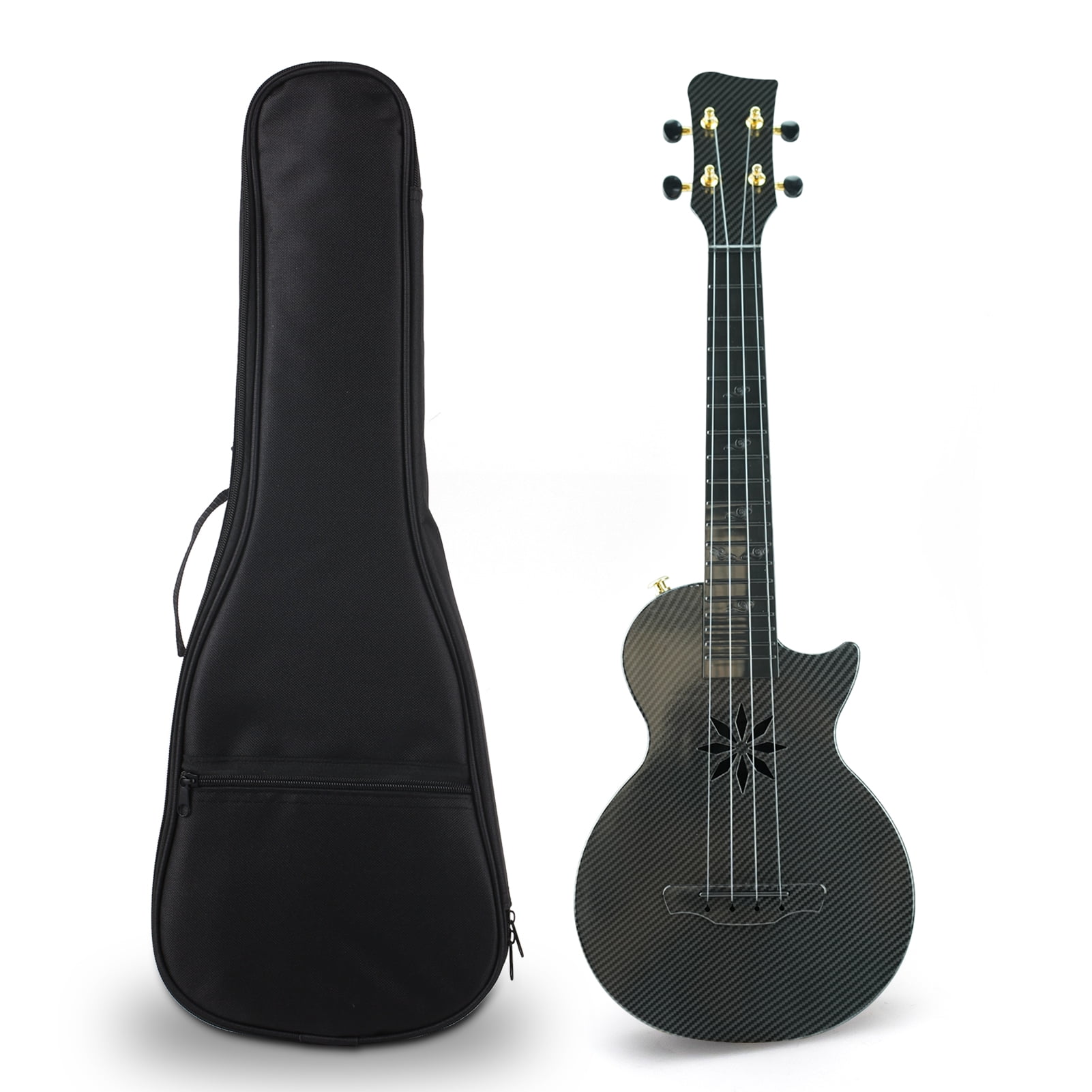 Walmeck 25inch Ukulele 4 Strings Carbon Fibre Ukulele Portable Uke