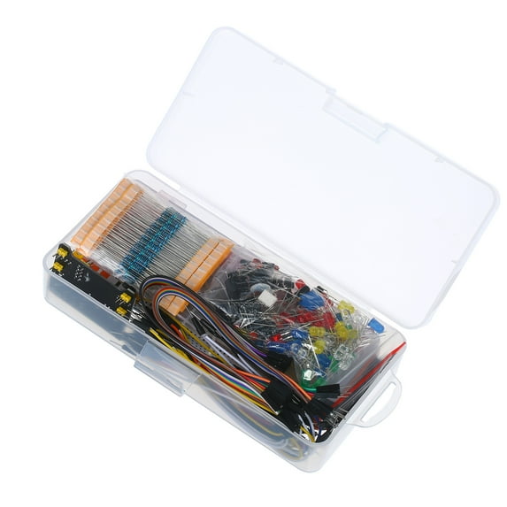 Walmeck 830 Breadboard Set Electronics Component Starter DIY Kit with Box Compatible with Component Package