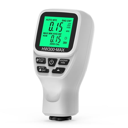 Walmeck Coating Thickness Gauge Car Lacquer Thickness Gauge Measuring Metal Lacquering and Coating Thickness with Unit Conversion for Manufacturing, Metal Processing, Chemical I