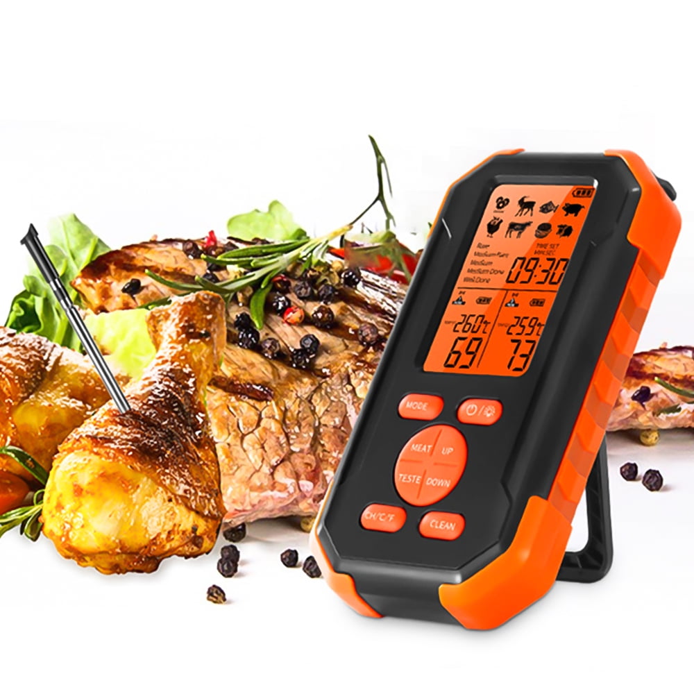 Walmeck Digital Wireless Meat Thermometer with 2 Probes, Rechargeable