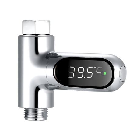 Walmeck Display Water Meter Digital Shower Bath Water- Measuring Instrument with 5~85? ?/? High Accuracy Shower Bathroom Accessory