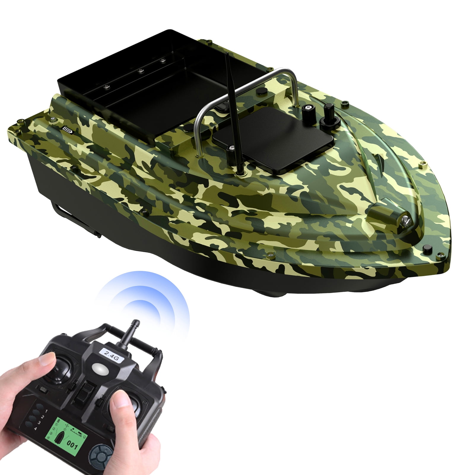 GPS 500M LCD RC Fishing Bait Boat 12000mAh Fish Finder Fixed-Speed