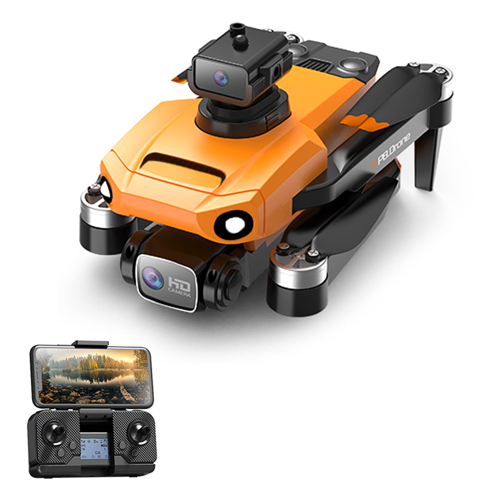 Walmeck GPS Remote Control Drone with Camera 4K Dual Camera Obstacle Avoidance Brushless Motor