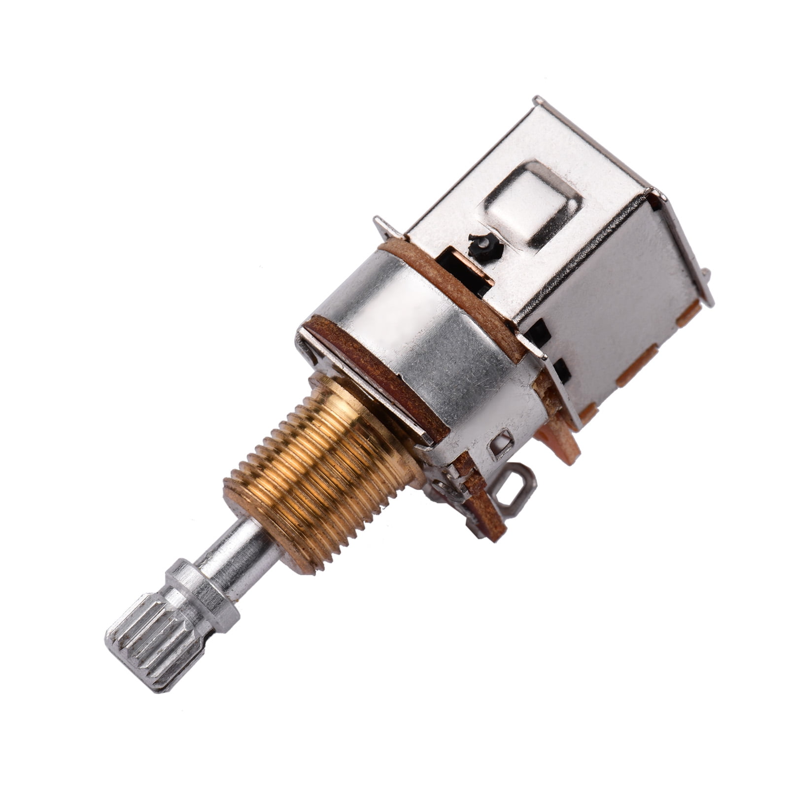 Walmeck Instrument Potentiometer,Split Shaft Push Button Switch 2pcs