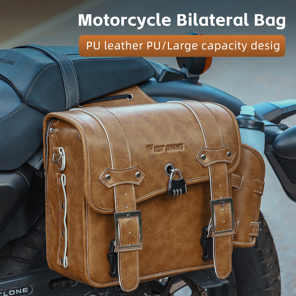 Walmeck Motorcycle Rearseat Bag Large Capacity Motorcycle Bag Universal Motorcycle Riding Rear Bag Motorcycle Tools Storage Side Bag