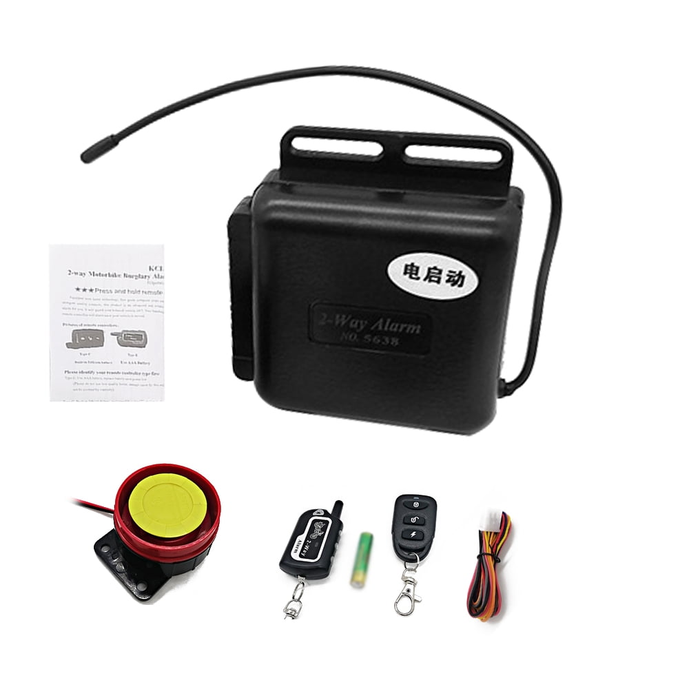 Walmeck Motorcycle Theft Alarm System 2Way Wireless Remote Engine