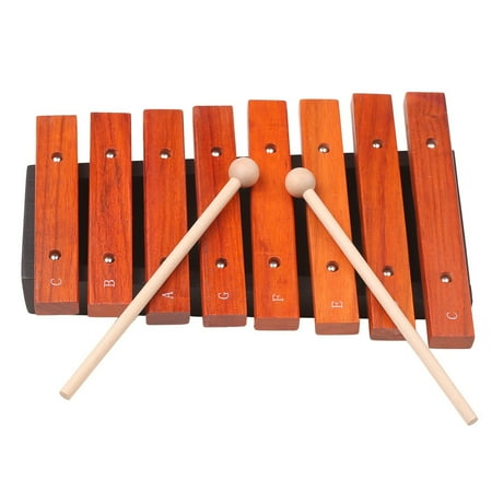 Walmeck Musical Instrument 8 Notes Wood Xylophone Includes 2 Wooden Mallets Music Percussion Instrument
