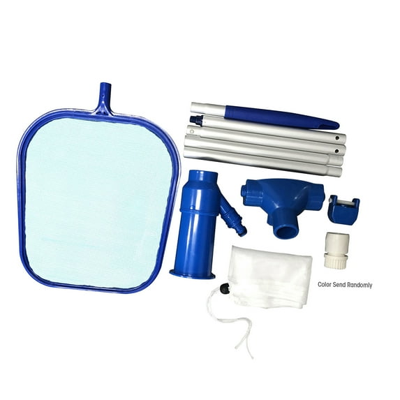 Walmeck Pool Cleaning Set Swimming Pool Cleaning Tools Maintenance Above Ground Skimmer Brush Hose