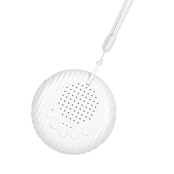 Walmeck Portable Baby Sleep Machine White Noise Sound Machine 10 Soothing Sounds 15/30/60min Timer Adjustable Built-in Rechargeable Battery with Lanyard USB Charging Cable
