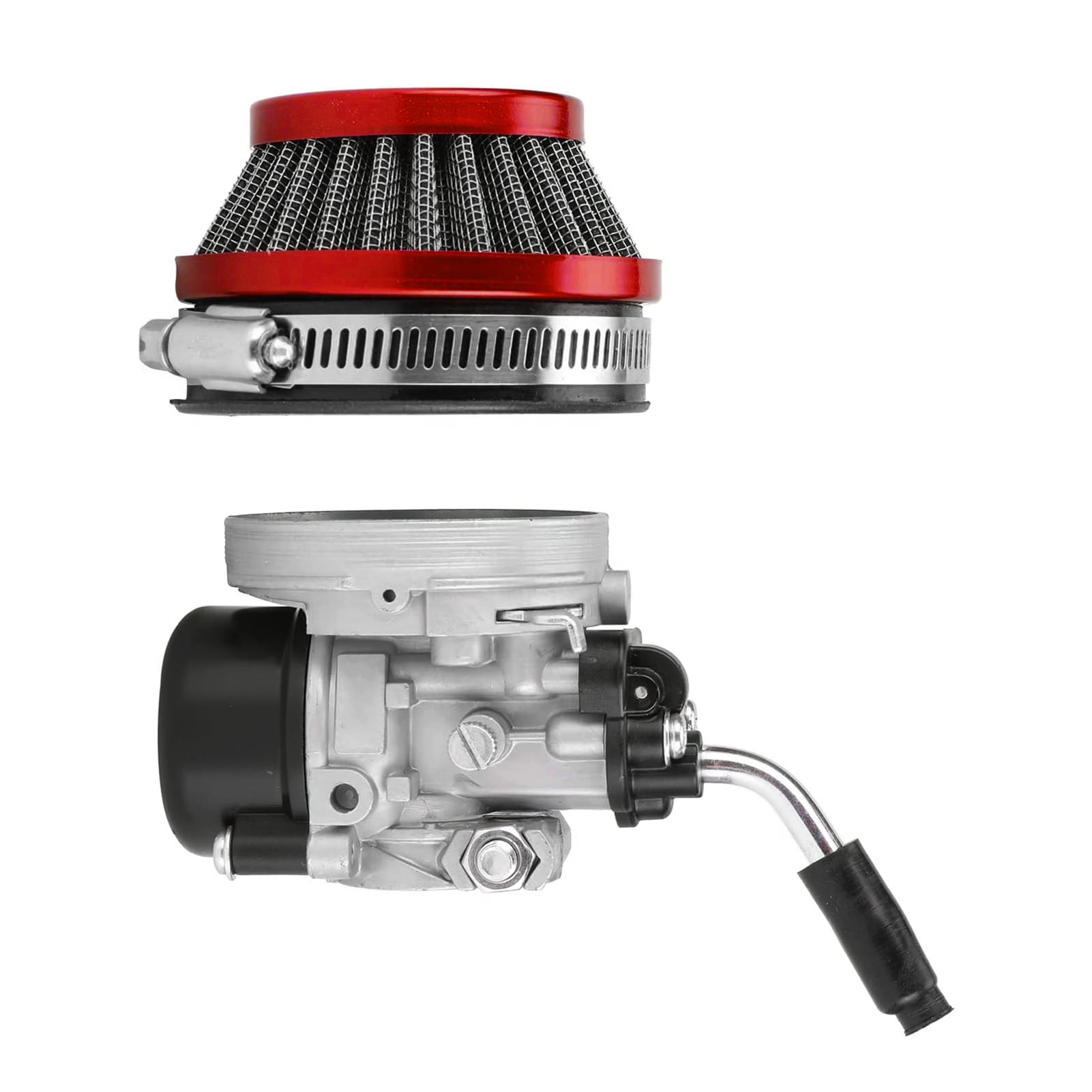 Kit Carburatore 2 Tempi Rosso Per Motori 49cc 50cc 66cc 80cc 100cc, Modello YO-HYQ01-80cc