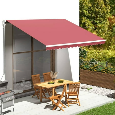 Walmeck Replacement Fabric for Awning Red 13.1'x9.8'