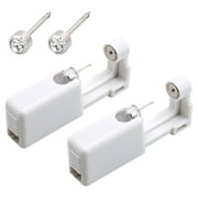 PULMCheerger Self Ear Piercing Tool White Self Piercing Kit Disposable Ear Piercer with Ear Studs