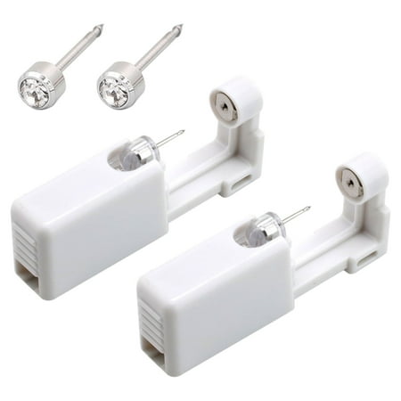 PULMCheerger Self Ear Piercing Tool White Self Piercing Kit Disposable Ear Piercer with Ear Studs