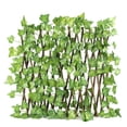 thumbnail image 1 of Walmeck Simulation Fence Fence Telescopic Fence Fake Flowers Green Leaves Outdoor Garden Fence Wall Guardrail Decorative Leaves Blocking Plants Small Fence-Little Creeper, 1 of 7