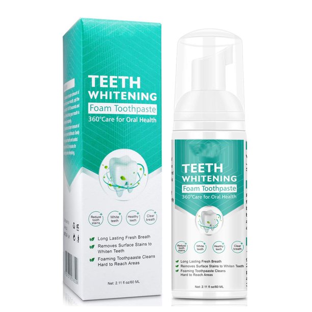 Walmeck Teeth Cleansing Mousse Bright White Teeth, Smoke Stain Remover